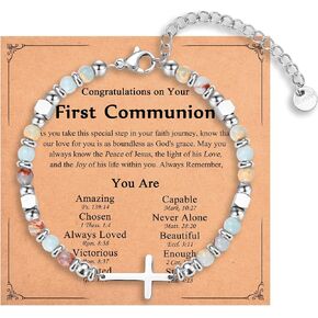 Easter Basket Stuffers for Teens Girls, Christian Cross Bracelet Jewelry, Baptism Confirmation First Communion Easter Gifts for Girls in Saudi Arabia