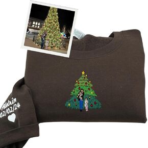 Custom Family Sweatshirt Personalized Embroidered Design from Your Photo – Add Names, Initials or Special Text – Unique Gift for Family, Friends or Loved Ones on Any Meaningful Occasion in Saudi Arabia