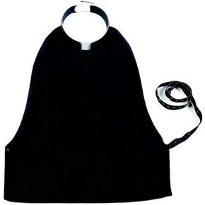 Casula Clergy Shirt Front Vest | Roman Rabat | Adjustable Elastic Band | 100% Cotton and Lined (Black, 44 cm / 17.5 in) in Saudi Arabia