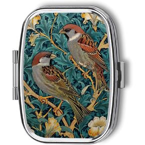 Metal 2 Compartment Pill Organizer Travel Friendly Portable Compact Pill Box Cute Pill Case,for Pocket Wallets Daily Portable Medicine Vitamin Tablet Storage (Alien cat) in Saudi Arabia