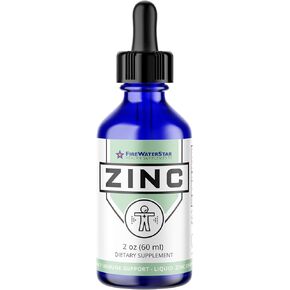 FWS Liquid Zinc Supplement for Men Women Kids, Organic Non-GMO Vegan, Ionic Zinc Sulfate Drops, Immune System Boost Healthy Skin Support Overall Wellness, 30 Day Supply, 2 oz in Saudi Arabia