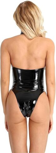 Hollow Out Underwear Backless Leather Lingerie Women'S Bottom Underwear Plus Size in Saudi Arabia