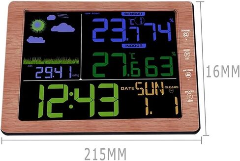 Wireless Clock Control Creative Weather Forecast Clocks Outside Sensor Backlight for Indoor Outdoor in Kuwait