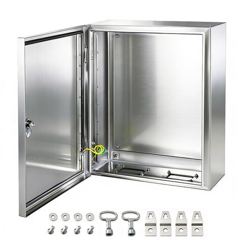 Yongchen Electrical Enclosure 20x16x8 Inch Stainless Steel Enclosure IP66 Waterproof and Dustproof Metal Box Indoor and External Wall Hanging Electrical Enclosure Box in Saudi Arabia
