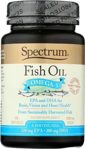 Spectrum Essentials Fish Oil, 1000 mg, 100 Softgels in Saudi Arabia