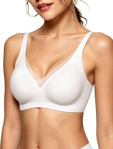 كما الجنية 2026 حمالات الصدر للنساء لا Underwire العميق الخامس شبكة حمالة صدر لاسلكية هلام داعمة سلس لينة رفع تي شيرت الصدرية in Kuwait