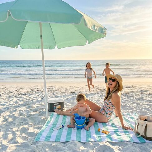 Pop ’N Go® Beach Umbrella – 75" Wide UPF 50+ Sun Protection Portable Beach Umbrella, Easy Setup, Water-Resistant Aluminum Frame & Travel Carrying Bag – Perfect for Beach Days and Outdoor Adventures in Saudi Arabia