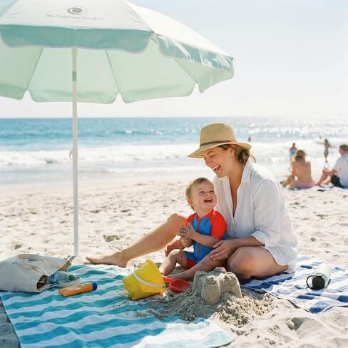 Pop ’N Go® Beach Umbrella – 75" Wide UPF 50+ Sun Protection Portable Beach Umbrella, Easy Setup, Water-Resistant Aluminum Frame & Travel Carrying Bag – Perfect for Beach Days and Outdoor Adventures in Saudi Arabia
