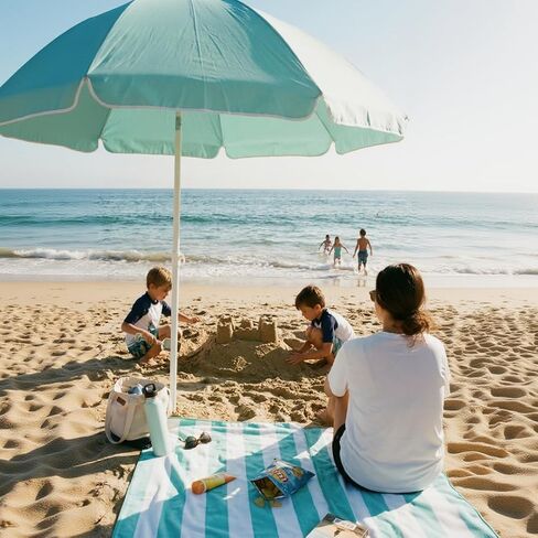 Pop ’N Go® Beach Umbrella – 75" Wide UPF 50+ Sun Protection Portable Beach Umbrella, Easy Setup, Water-Resistant Aluminum Frame & Travel Carrying Bag – Perfect for Beach Days and Outdoor Adventures in Saudi Arabia