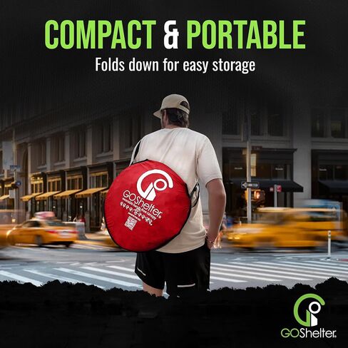 Hands Free Umbrella: Wearable Waterproof rain Canopy. Hands Free for Outdoor Photography, Dog Walking. Wind-Resistant, Lightweight, Adjustable, Sheds Water Away from Body. Made in USA, Red in Saudi Arabia
