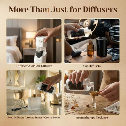4.06 fl oz (120mlx3) Diffuser Oil for Home Fragrance Diffusers, Plant-Based & Alcohol-Free, Essential Oil for Bedroom, Bathroom, Office, Car (Chic+Retreat+Luxury) in Kuwait