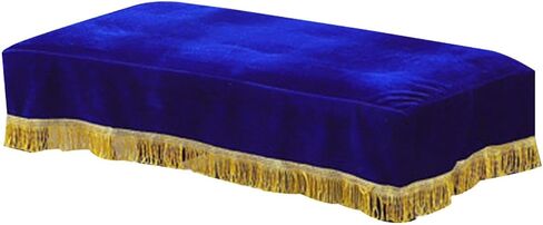 Piano Bench Cover Blue Slipcover 23.62x15.75in Protective Dust Cover with Fringe for Piano Stool Chair Office Bar Home Decor in Saudi Arabia