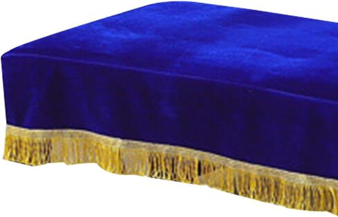 Piano Bench Cover Blue Slipcover 23.62x15.75in Protective Dust Cover with Fringe for Piano Stool Chair Office Bar Home Decor in Saudi Arabia