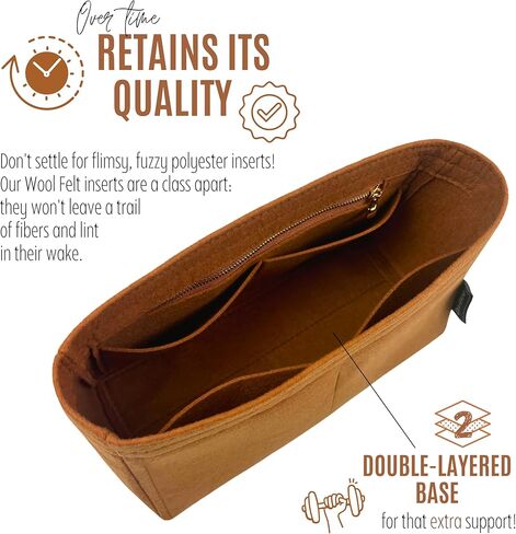 Divitize Premium Purse Organizer compatible with Coach Chelsea 30/36 Bag Insert — Perfect Fit, Durable Quality Felt, Full Coverage, Extra Storage, 24+ Shades (Orange, for Chelsea 30) in Saudi Arabia