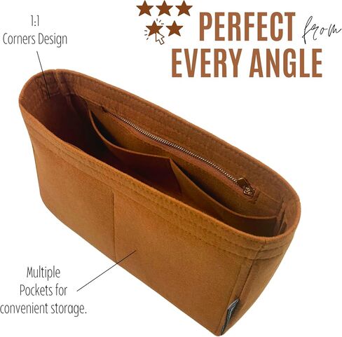 Divitize Premium Purse Organizer compatible with Coach Chelsea 30/36 Bag Insert — Perfect Fit, Durable Quality Felt, Full Coverage, Extra Storage, 24+ Shades (Orange, for Chelsea 30) in Saudi Arabia