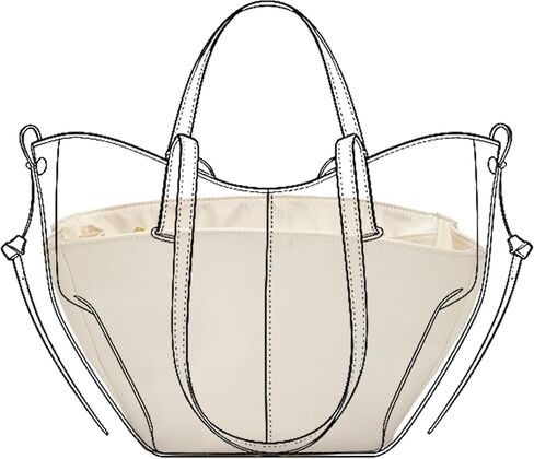 Soft Nylon Bag Organizer Insert for Cyme Mini Bag - Unique Trapezoid Design, Ultra-Light 4 Pockets Purse Insert Fit for Cyme Tote Bags, Handbag Divider Protector with Sturdy Smooth Zipper,Beige in Saudi Arabia
