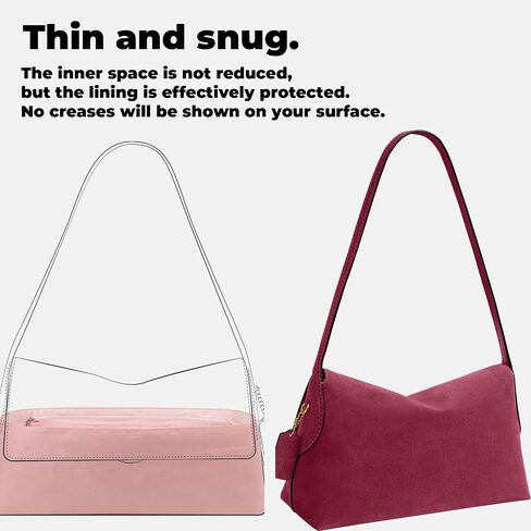 DGAZ Lightweight Purse Organizer Insert for Coach Chelsea 30/36, Silk DupontPaper Inner Bag for Luxury Bag (Chelsea 30, Pink) in Kuwait
