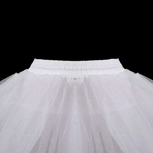 Hard Net Lace Bride Wedding Dress Petticoat Kids Women Short White Mesh Petticoa White in Saudi Arabia
