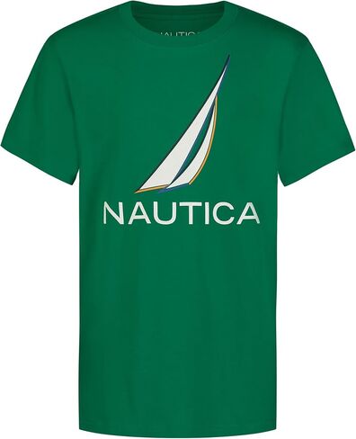 Nautica Boys' Short Sleeve J-Class Logo Crew Neck T-Shirt, Soft, Comfortable, Relaxed Fit in Kuwait
