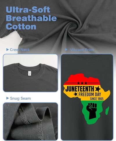 Habudda Toddler Juneteenth Shirt for Boys Girls Kids 1865 June 19th Freedom Day Tee Short Sleeve Cotton 2T-8Y in Kuwait