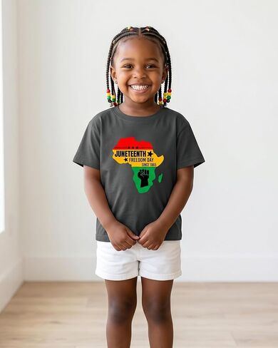 Habudda Toddler Juneteenth Shirt for Boys Girls Kids 1865 June 19th Freedom Day Tee Short Sleeve Cotton 2T-8Y in Kuwait