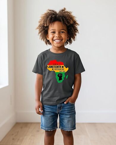 Habudda Toddler Juneteenth Shirt for Boys Girls Kids 1865 June 19th Freedom Day Tee Short Sleeve Cotton 2T-8Y in Kuwait