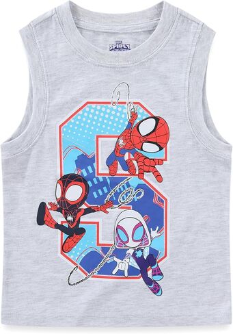 Marvel Spider-Man Miles Morales Ghost Spider Boys قطعتان من القمصان للأطفال الصغار والكبار in Kuwait