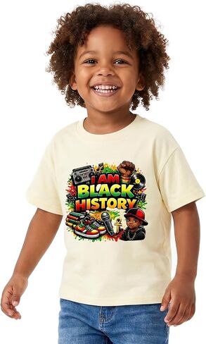 Habudda Toddler Juneteenth Shirt for Boys Girls Kids 1865 June 19th Freedom Day Tee Short Sleeve Cotton 2T-8Y in Saudi Arabia