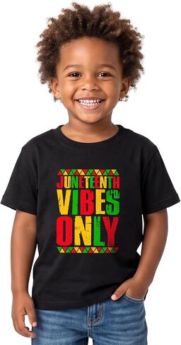 Habudda Toddler Juneteenth Shirt for Boys Girls Kids 1865 June 19th Freedom Day Tee Short Sleeve Cotton 2T-8Y in Kuwait