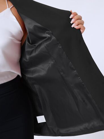 Agnes Orinda Plus Size Women Blazers Short Puff Sleeve Notched Lapel Single Breasted Office Blazer Jackets in Kuwait