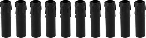 JTLB 4 Inch Candle Covers Sleeves, Vintage Wax Drop Simulation E14 Socket Covers for Chandelier, with Melted Wax Drop Pattern, for European Crystal Wall Lamps Retro Chandeliers (Black) in Saudi Arabia