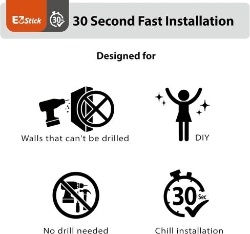 DEZ FURNISHINGS EZ Stick No Drill No Tools Cordless 1.5" Blackout Cellular Shade, 26" W x 72" H, Latte in Kuwait
