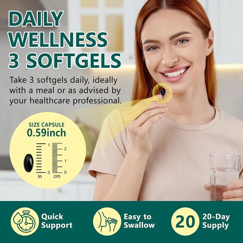 Lymphatic Ddrainage Supplements – Advanced Botanical Complex with Echinacea, Dandelion & Elderberry – Antioxidant-Rich Daily Wellness Formula-60 Softgels in Kuwait