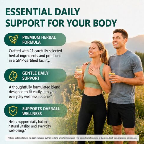 21-in-1 Lymphatic Drainage Supplements, 240 Softgels, 4275mg Lymph System Support for Women & Men, Herbal Blend with Echinacea, Dandelion, Burdock, Bromelain, Calendula, Turmeric & More in Kuwait