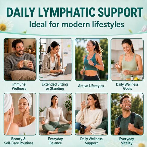 21-in-1 Lymphatic Drainage Supplements, 240 Softgels, 4275mg Lymph System Support for Women & Men, Herbal Blend with Echinacea, Dandelion, Burdock, Bromelain, Calendula, Turmeric & More in Kuwait