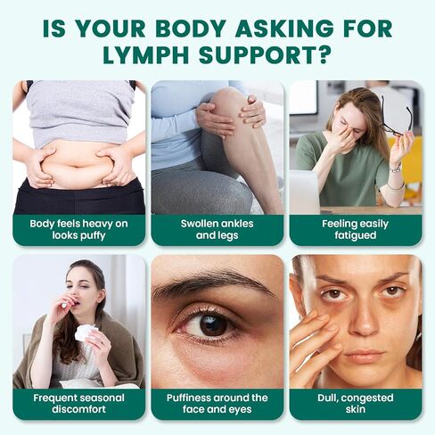 Lymphatic Drainage Capsules – Advanced Lymphatic System Support, Lymphatic Complex – with Echinacea, Dandelion, Bromelain, Horse Chestnut, for Fluid Balance, Immune & Liver Health – 60 Capsules in Kuwait