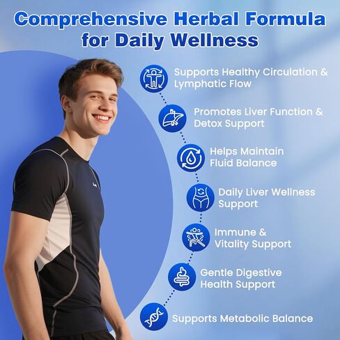 Lymphatic Drainage Drops – Liposomal Lymphatic Drainage Supplements with Echinacea 500mg, Elderberry, Burdock Root & Dandelion – Liquid Lymphatic Drops, 2 fl oz in Saudi Arabia