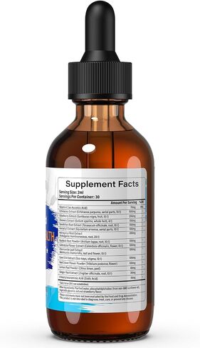 Lymphatic Drainage Drops – Liposomal Lymphatic Drainage Supplements with Echinacea 500mg, Elderberry, Burdock Root & Dandelion – Liquid Lymphatic Drops, 2 fl oz in Saudi Arabia