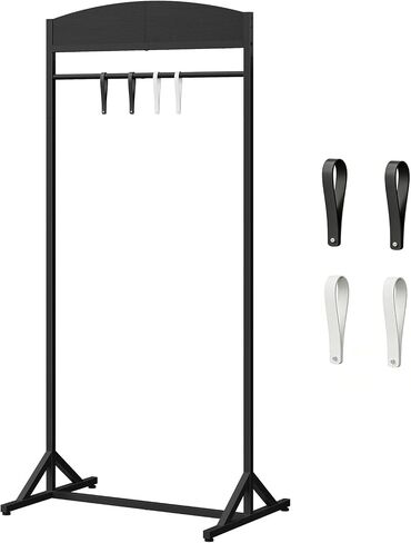 CHOEZON Wedding Welcome Sign Stand, Adjustable Wedding Sign Holder with 4 Leather Straps, 68"x31" Floorstanding Metal Poster Stand with Tripod Base, Display Stand for Wedding, Party, Black TCJ23BB in Kuwait