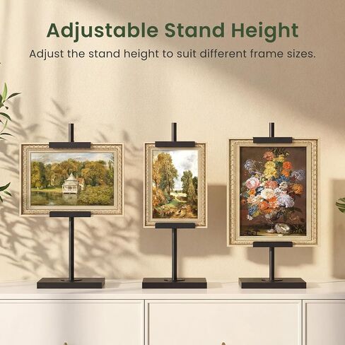 CHOEZON Adjustable Tabletop Easel Stand up to 24", Stable Metal Picture Frame Stand for Display Artwork, Photo, Signs, 9.4" x 5.9" Table Top Easel for Office, Living Room, Bedroom, Black TCJ24BB in Kuwait