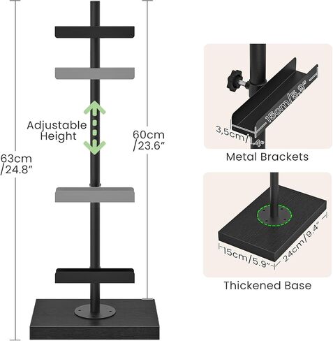 CHOEZON Adjustable Tabletop Easel Stand up to 24", Stable Metal Picture Frame Stand for Display Artwork, Photo, Signs, 9.4" x 5.9" Table Top Easel for Office, Living Room, Bedroom, Black TCJ24BB in Kuwait