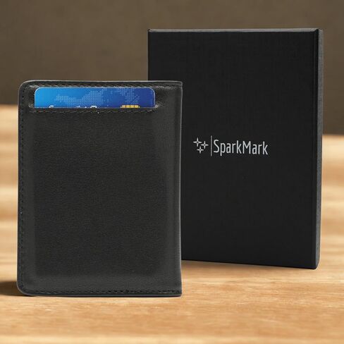 RFID Blocking Slim Wallet for Men | Thin Bifold Credit Card Holder Wallet | Mens Wallet Slim Business Card Case | Minimalist Front Pocket wallet with Gift Box (Jet Black) in Saudi Arabia