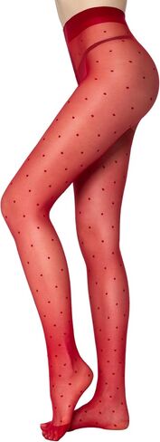 LABELLA Super Cute Polka Dot Pantyhose for Women, Polka Design, Durable & Ultra Soft, Perfect Party & Bridal Look, S-XL in Saudi Arabia