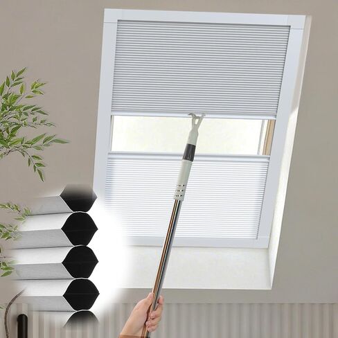 MYshade Custom Day Night Cordless Skylight Shades,Light Filtering Cellular Honeycomb Blinds for Roof Inclined Plane and Room Windows - UV Protection,Energy-Efficient,White in Kuwait