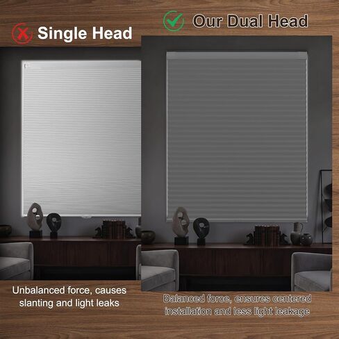 No Drill No Tools 1.5 Inch Light Filtering Cellular Shades Cordless Easy Install Honeycomb Blinds Thermal Insulated Blinds for Indoor Windows, Custom Size, Beige in Saudi Arabia