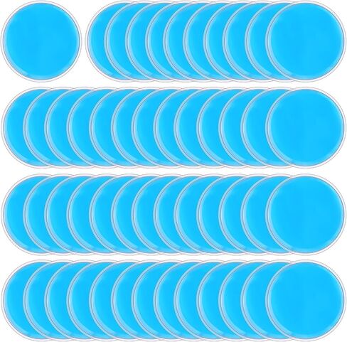 TrelaCo 30 Pack Reusable Gel Ice Packs Bulk 4'' Small Round Hot Cold Compress Packs for Injuries Coolers Eyes Face Ankle Elbow Athletes Food Lunch Boxes Outdoor Activities in Kuwait