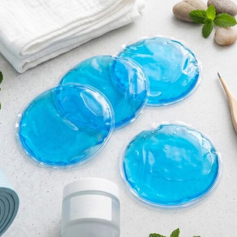 TrelaCo 30 Pack Reusable Gel Ice Packs Bulk 4'' Small Round Hot Cold Compress Packs for Injuries Coolers Eyes Face Ankle Elbow Athletes Food Lunch Boxes Outdoor Activities in Kuwait