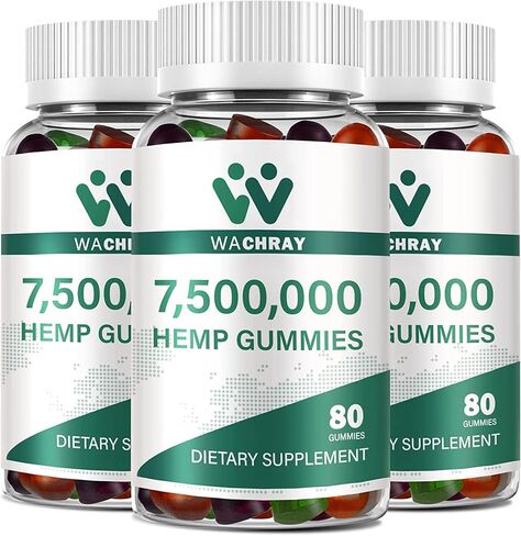 Organic Hemp Gummies High Potency for Pain Sleep Anxiety Advanced Extra Strength Edible Pure Hemp Oil Extract Relaxing Gummy Low Sugar (3-Pack) in Saudi Arabia