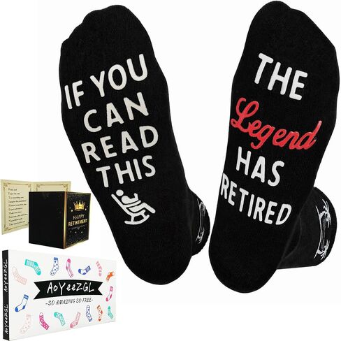 Retirement Socks with Congratulatory Card,Fun Novel Retirement Gift,Unique Amusing Present for Retirees Man in Saudi Arabia