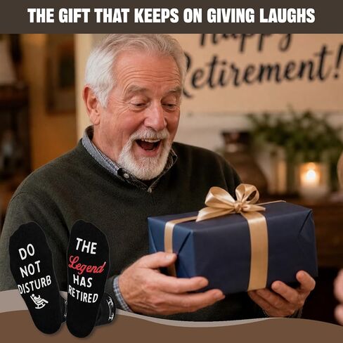 Retirement Socks with Congratulatory Card,Fun Novel Retirement Gift,Unique Amusing Present for Retirees Man in Saudi Arabia
